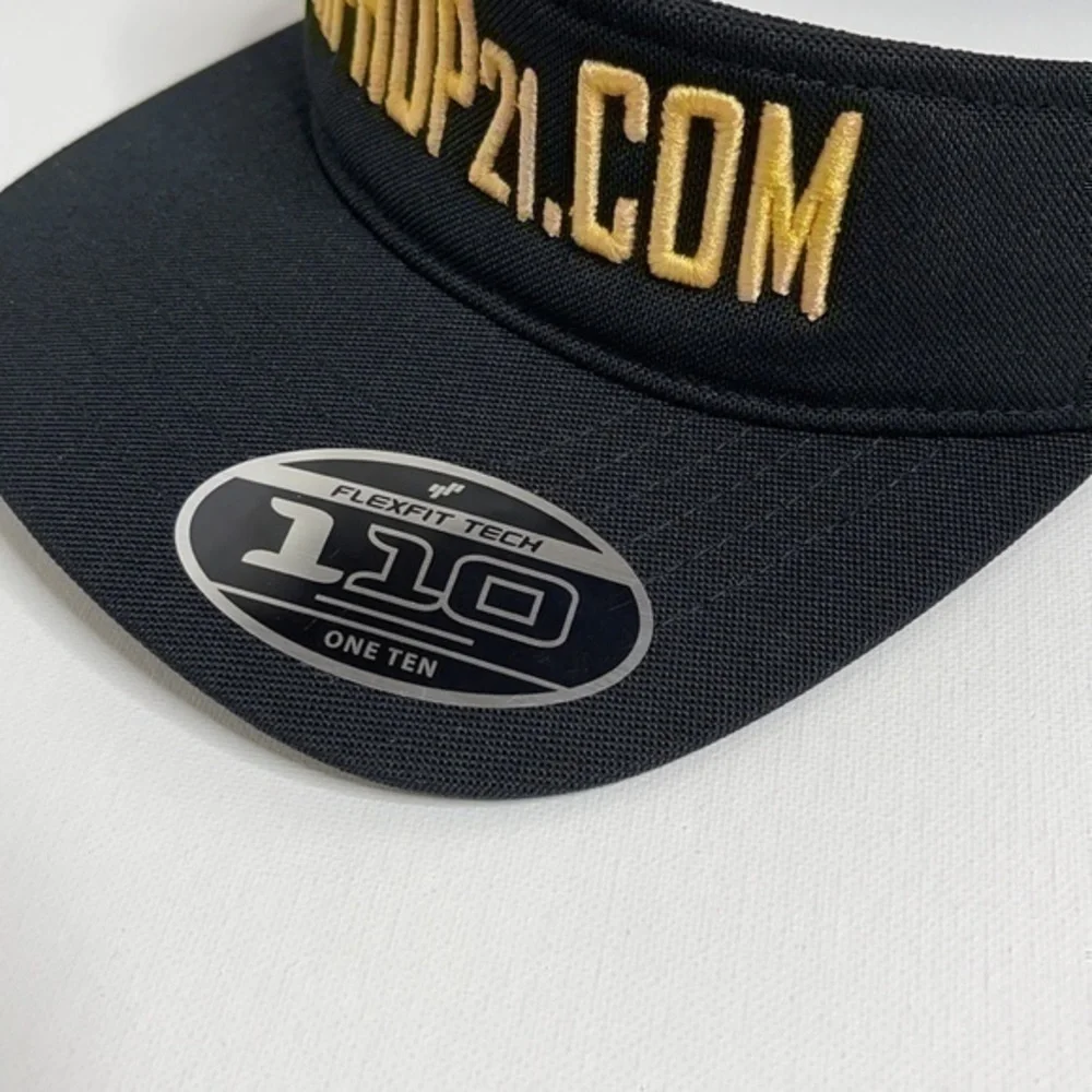 FLEXFIT BLACK/GOLD HIPHOP21 VELCRO VISER CAP❗️